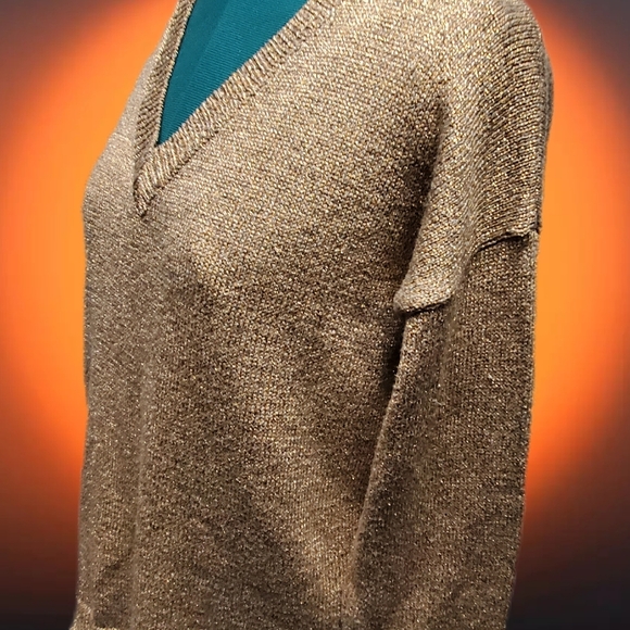 Michael Kors Metallic Pullover V Neck Sweater - Picture 5 of 9